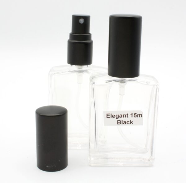 The Elegant 15ml perfume bottle black cap