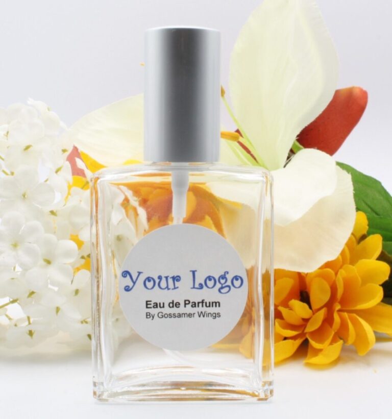 Your logo on a perfume bottle
