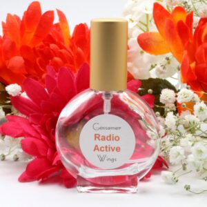 Perfume bottle labeled Radio Active designed by a customer