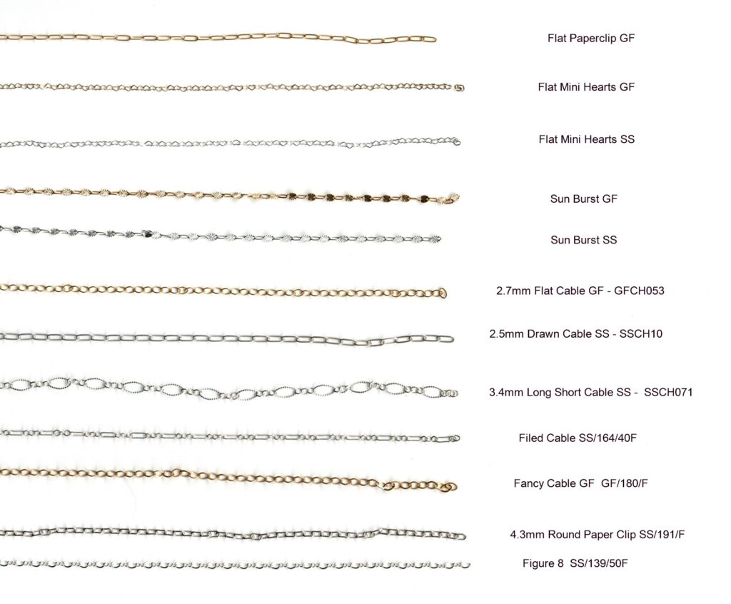 Sterling and Gold Filled Chains for Permanent Jewelry