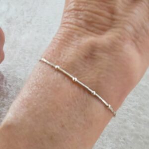 Sterling Liquid Silver Beads with 2mm Sterling Silver Beads