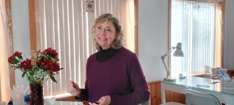 Cheri in her perfume studio